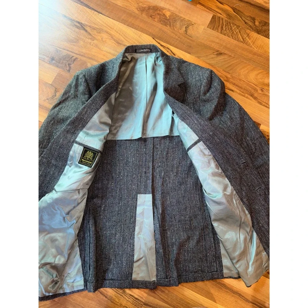 Hub Clothiers Blazer Mens Gray  Vintage Tweed Sport Coat USA Made office classic